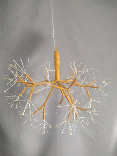 悬挂烟花灯（直径30厘米的烟火头设计）带有橘橙树枝，聚会/活动的节日装饰灯/室内氛围