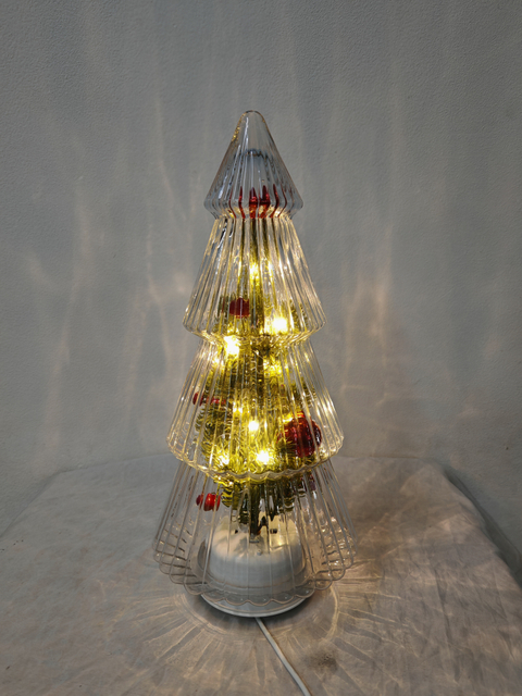 透明玻璃旋转圣诞树