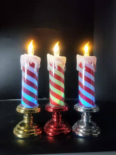 丙烯酸蜡烛形状浅条条纹