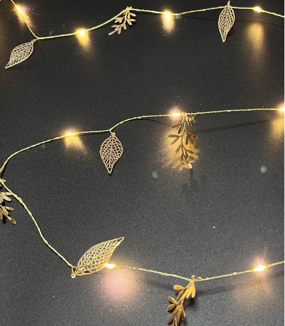 2m 20 leds金属叶弦灯