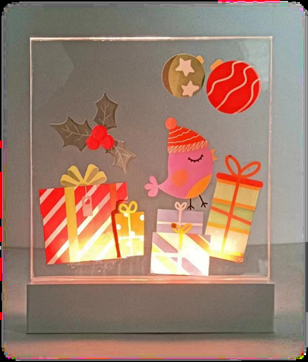 丙烯酸雪人圣诞老人雪花吊坠圣诞树雪人礼品盒装饰品