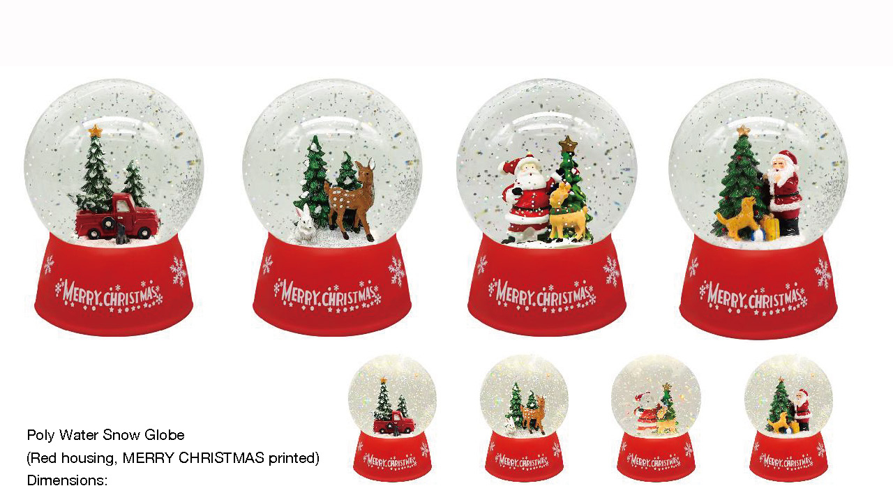 亚克力 水球灯 红色皮卡/驯鹿/圣诞老人和驯鹿 SR - 129