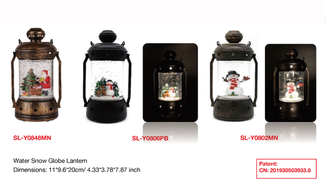 亚克力 提灯造型水灯 圣诞老人/雪人 SR - 108