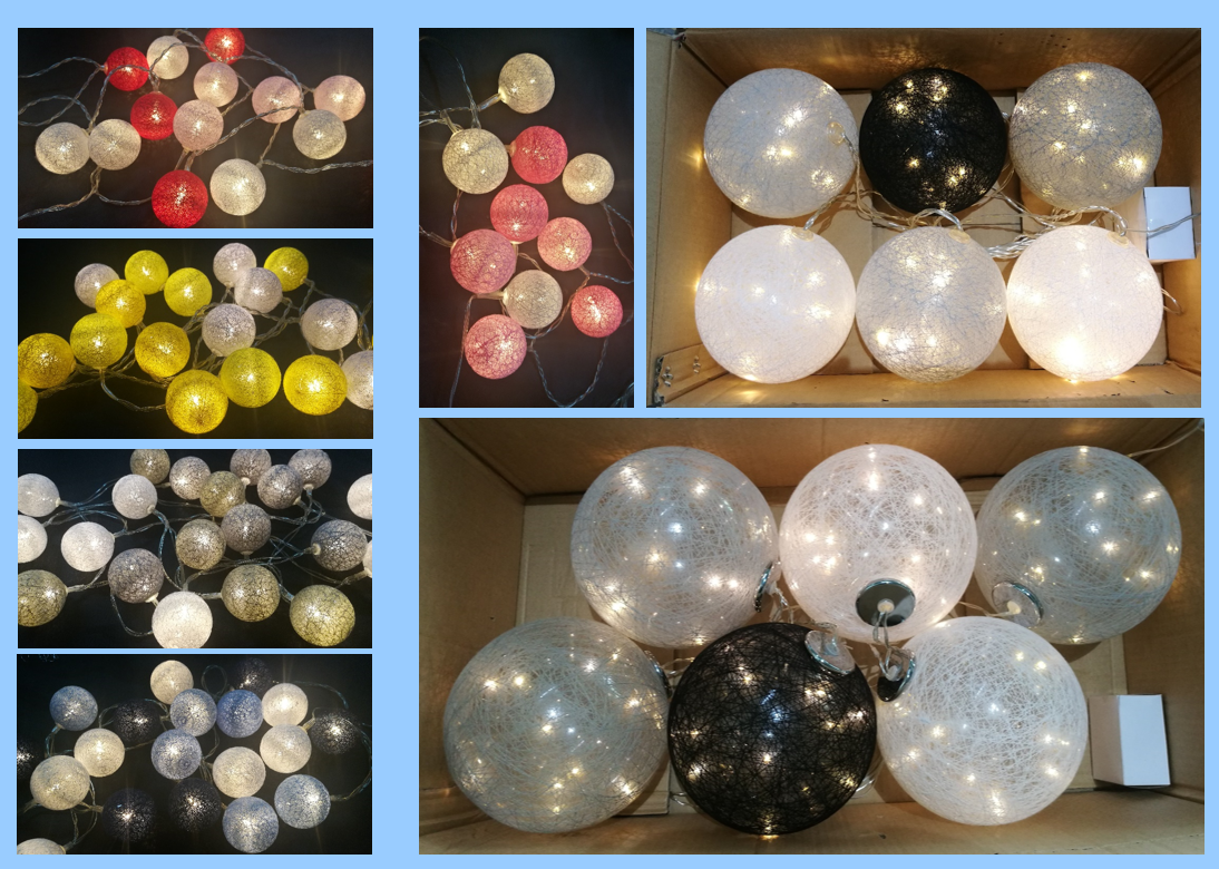 圣诞球装饰灯串