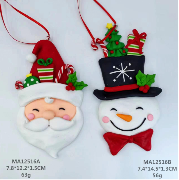 黏土造型雪人和戴着帽子的圣诞老人 - 34