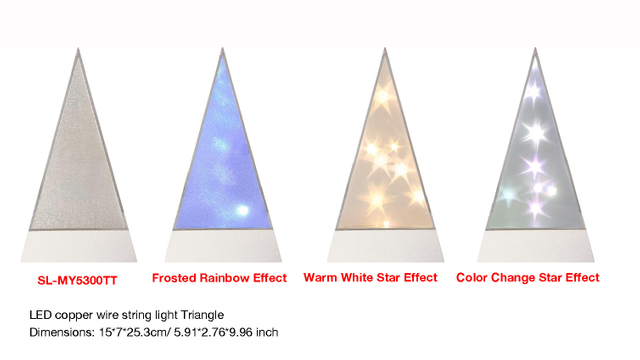 室内装饰 LED 铜线灯串 三角形- 19