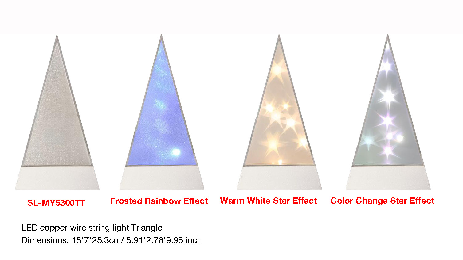 室内装饰 LED 铜线灯串 三角形- 19