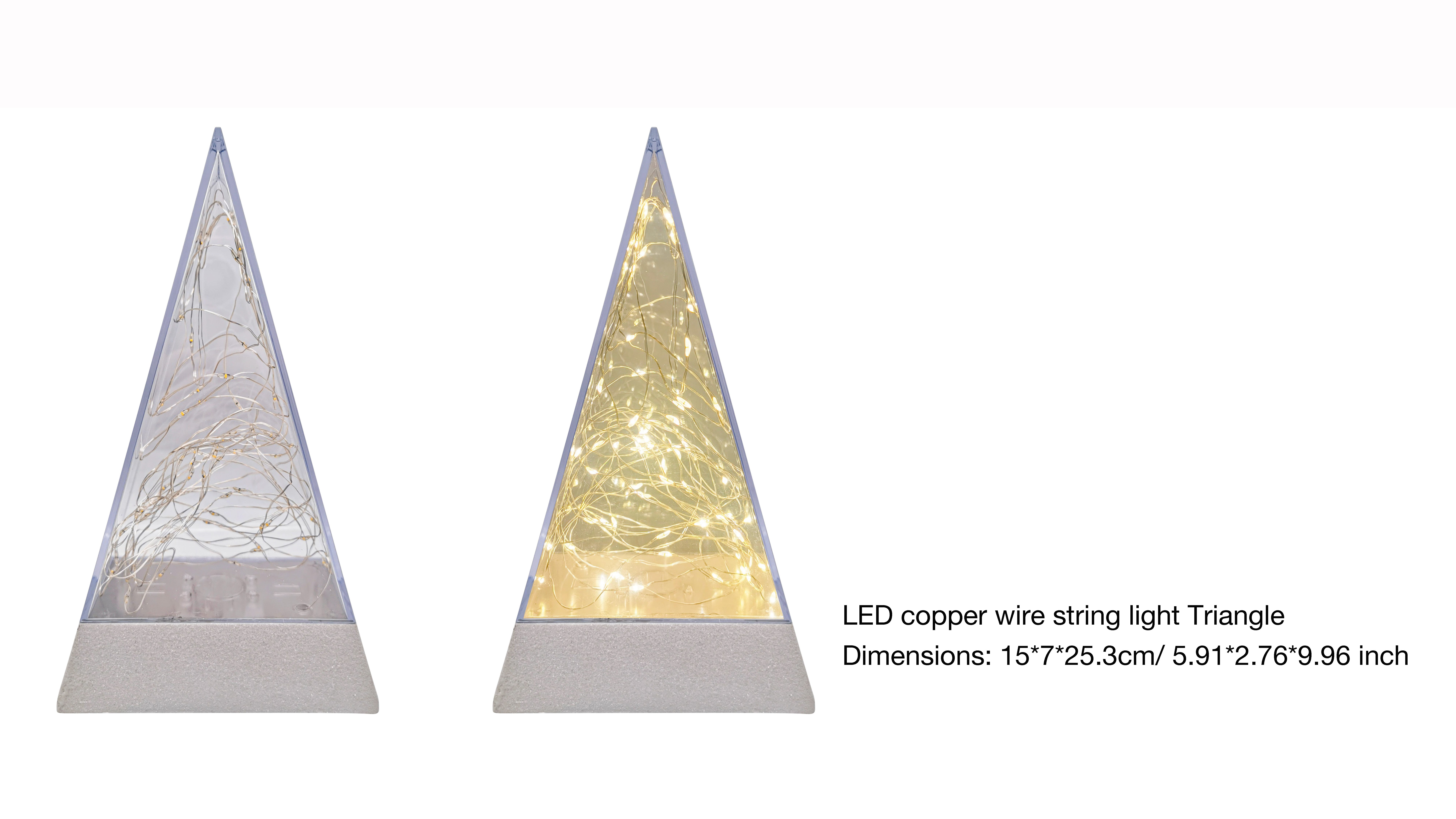 室内装饰 LED 铜线灯串 三角形- 17