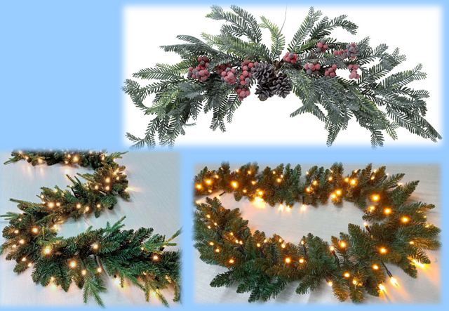 花环松果藤+SMD灯