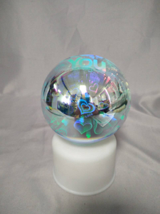 3D彩色幻想球灯（心形设计）带有旋转基础