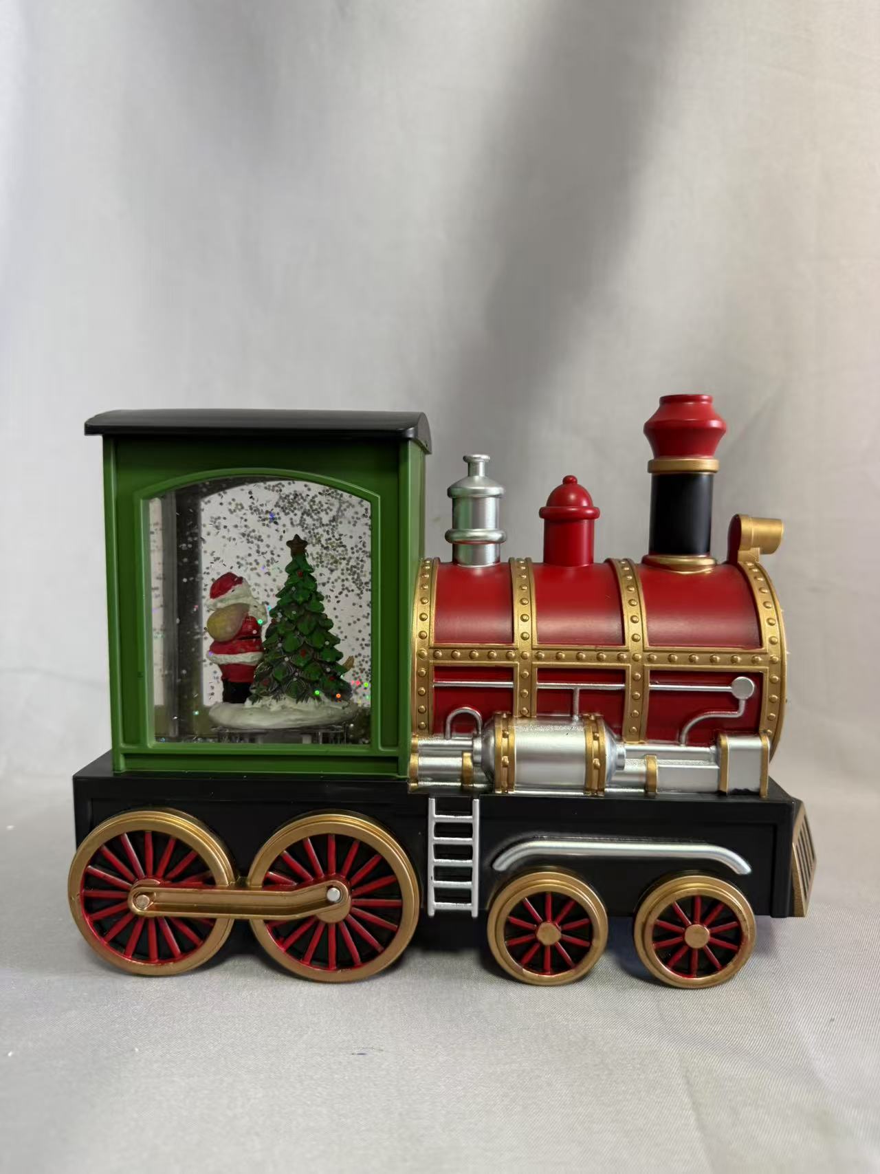 新的迷你火车形装饰灯 - 塑料和树脂结构，带有1个温暖的白色LED灯泡，可爱的怀旧设计