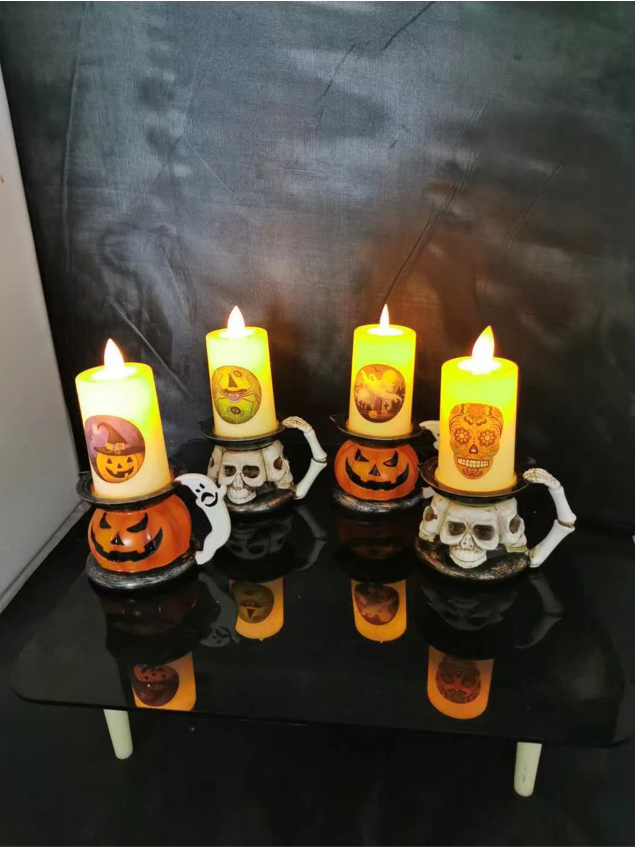 亚克力万圣节造型灯 南瓜头蜡烛