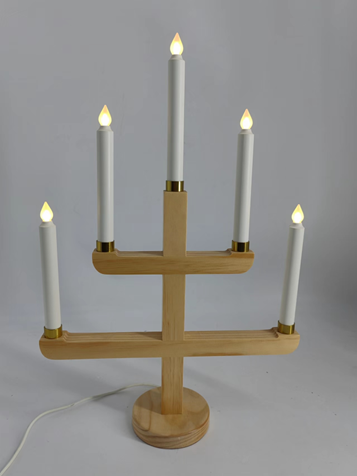 5 LED木制蜡烛桥灯 1