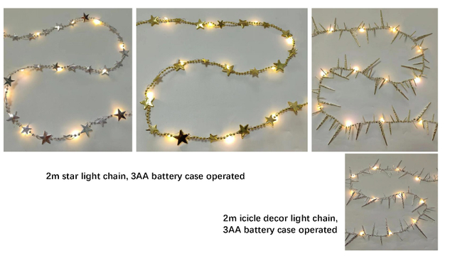 2米LED 棉球灯/星星造型 灯串