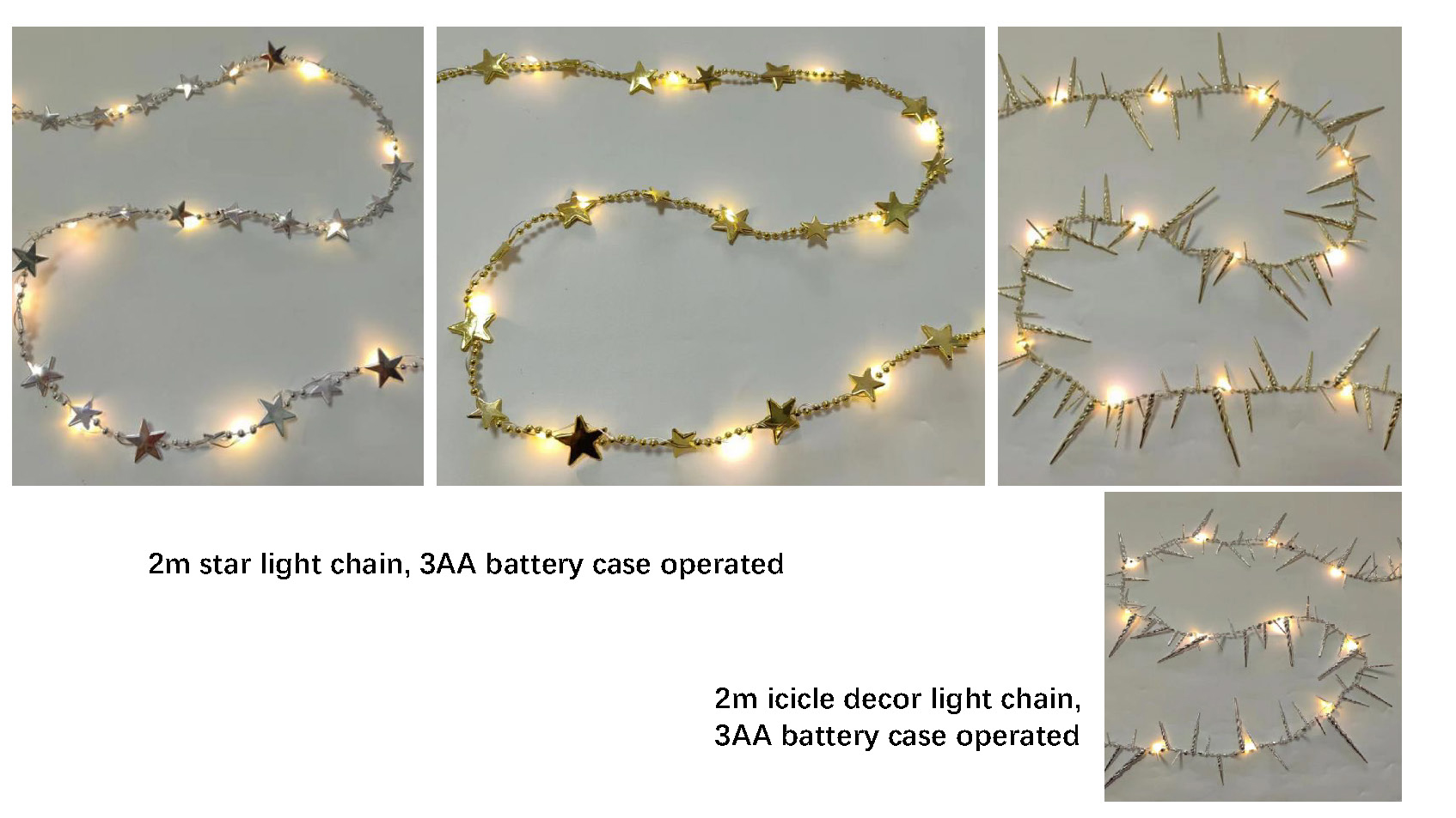 2米LED 棉球灯/星星造型 灯串