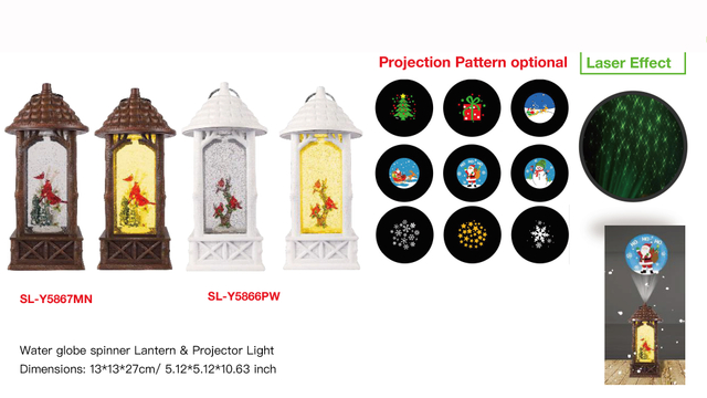 亚克力 亭子造型水灯 投影灯 三只知更鸟 SR - 43