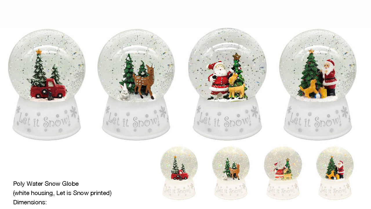 亚克力 水球灯 红色皮卡/驯鹿/圣诞老人和驯鹿 SR - 123