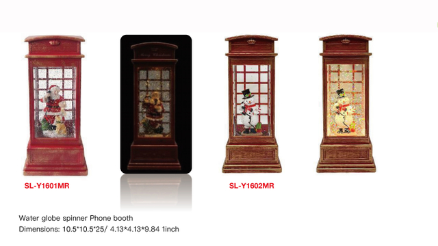 亚克力 电话亭造型水灯 圣诞老人/雪人 SR - 99