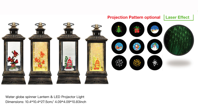 亚克力 提灯造型水灯 LED 投影灯 三只知更鸟/红色小房子 SR - 47