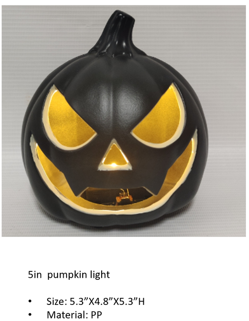 PP 5英寸黑色南瓜灯 