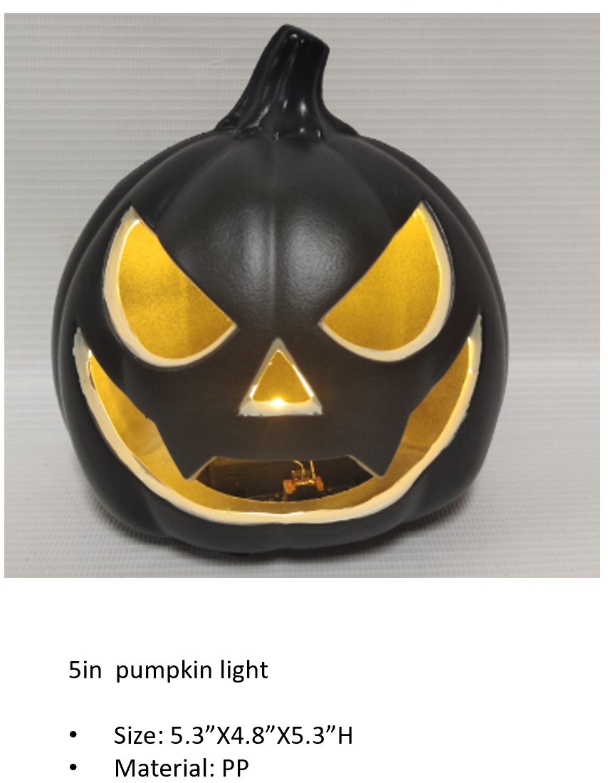 PP 5英寸黑色南瓜灯 