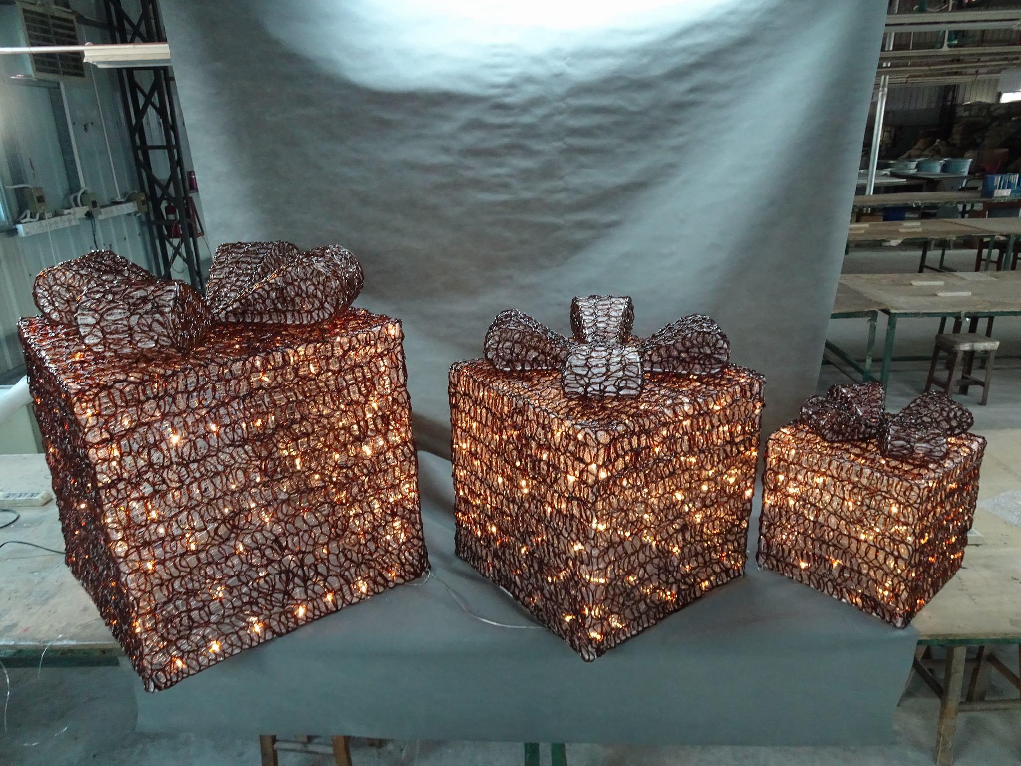 PS 3D 套3 礼物盒水晶灯