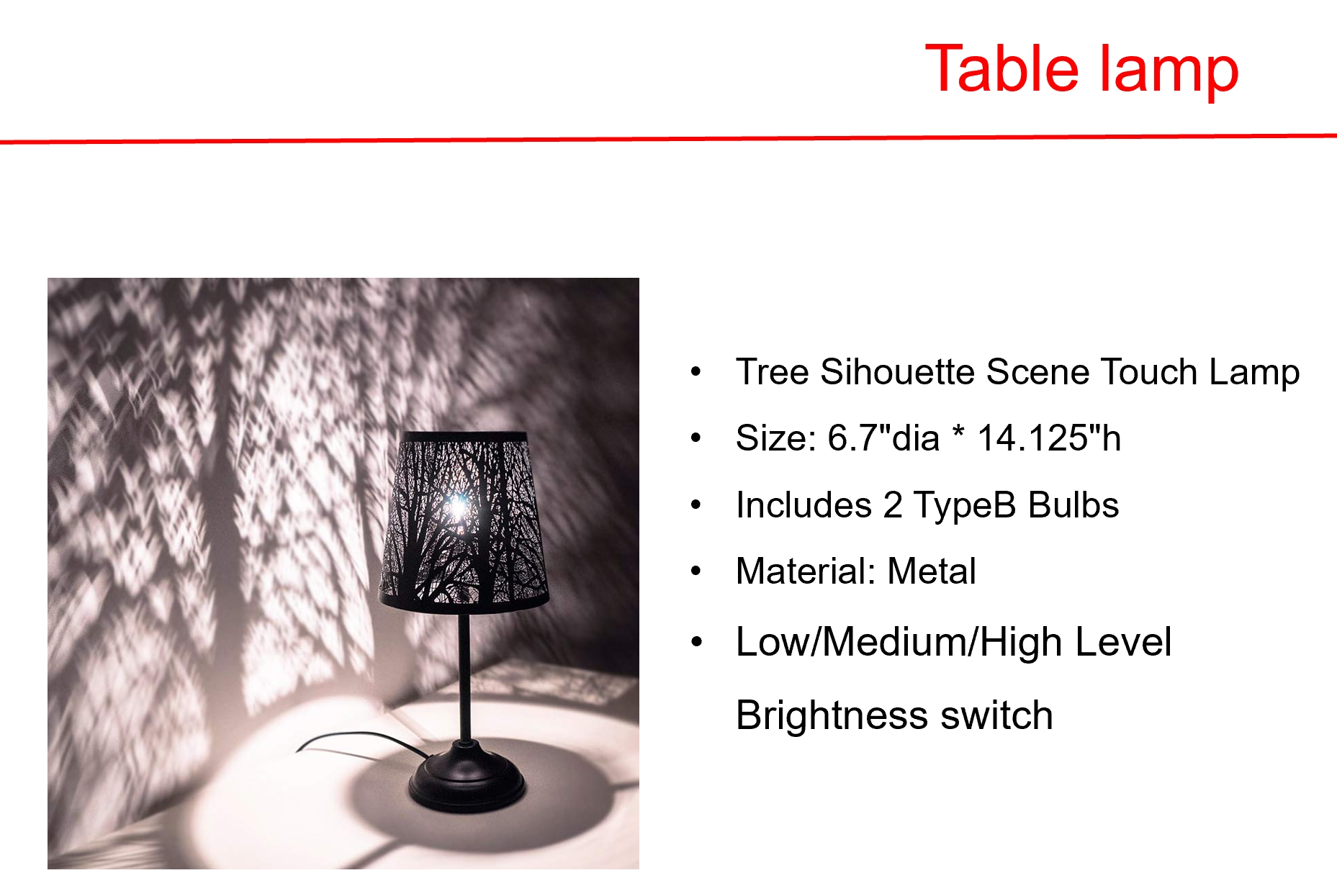 太阳能LED树剪影场景触摸灯