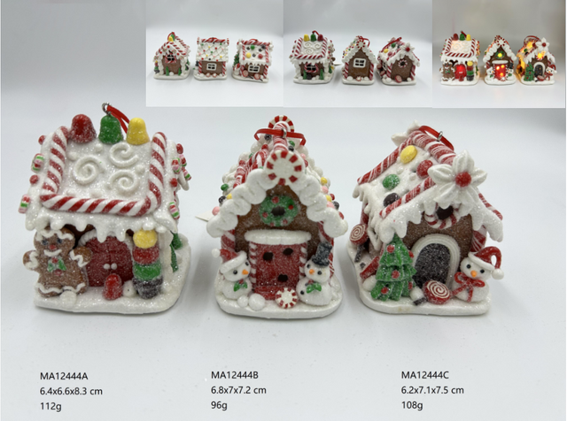 黏土造型姜饼人 / 雪人 / 带灯的圣诞树 - 42