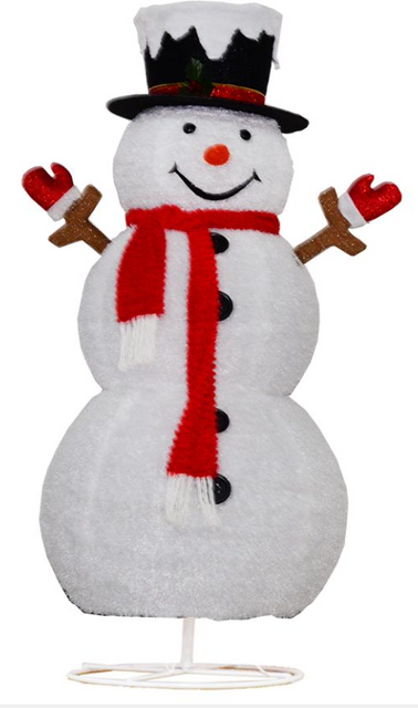 包布可伸缩羊毛雪人折叠灯