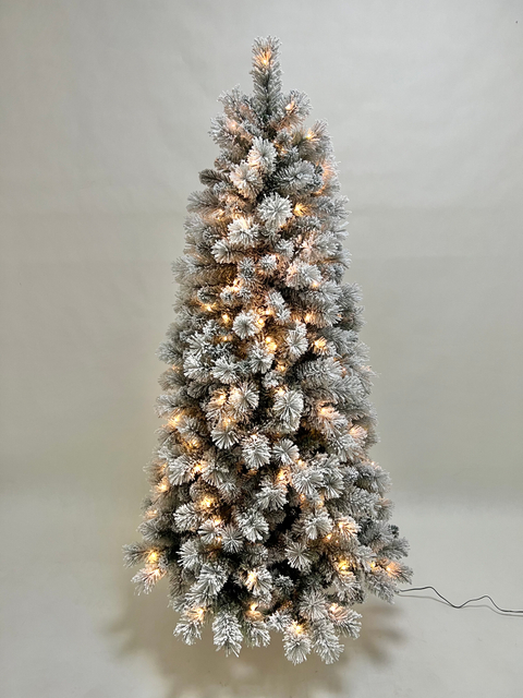 绿色圣诞树+植绒普通圣诞树带灯串