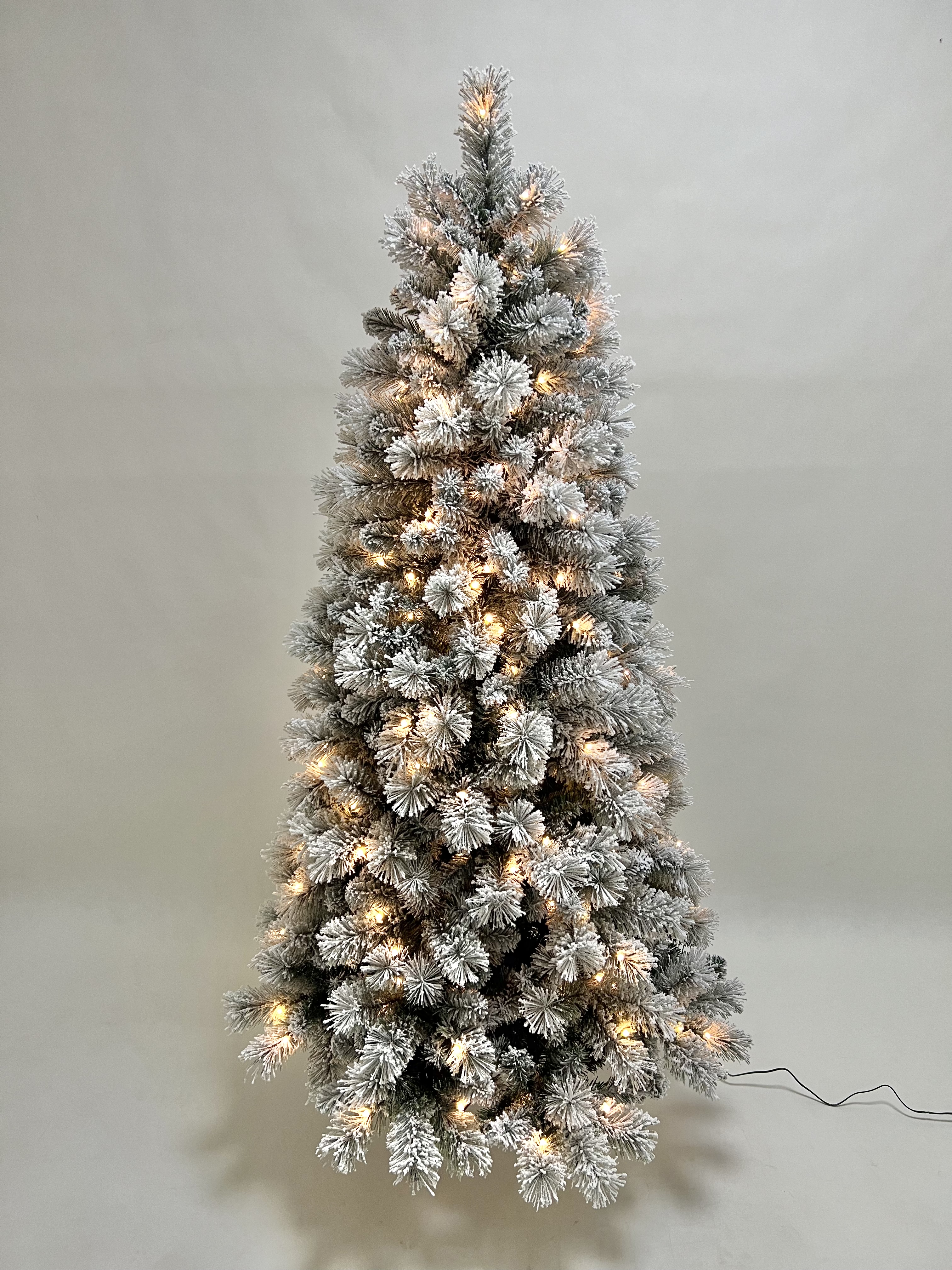 绿色圣诞树+植绒普通圣诞树带灯串