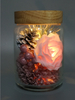 玻璃罐+花果饰品灯