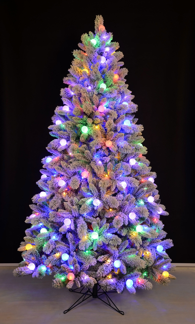 绿色圣诞树+植绒带灯串