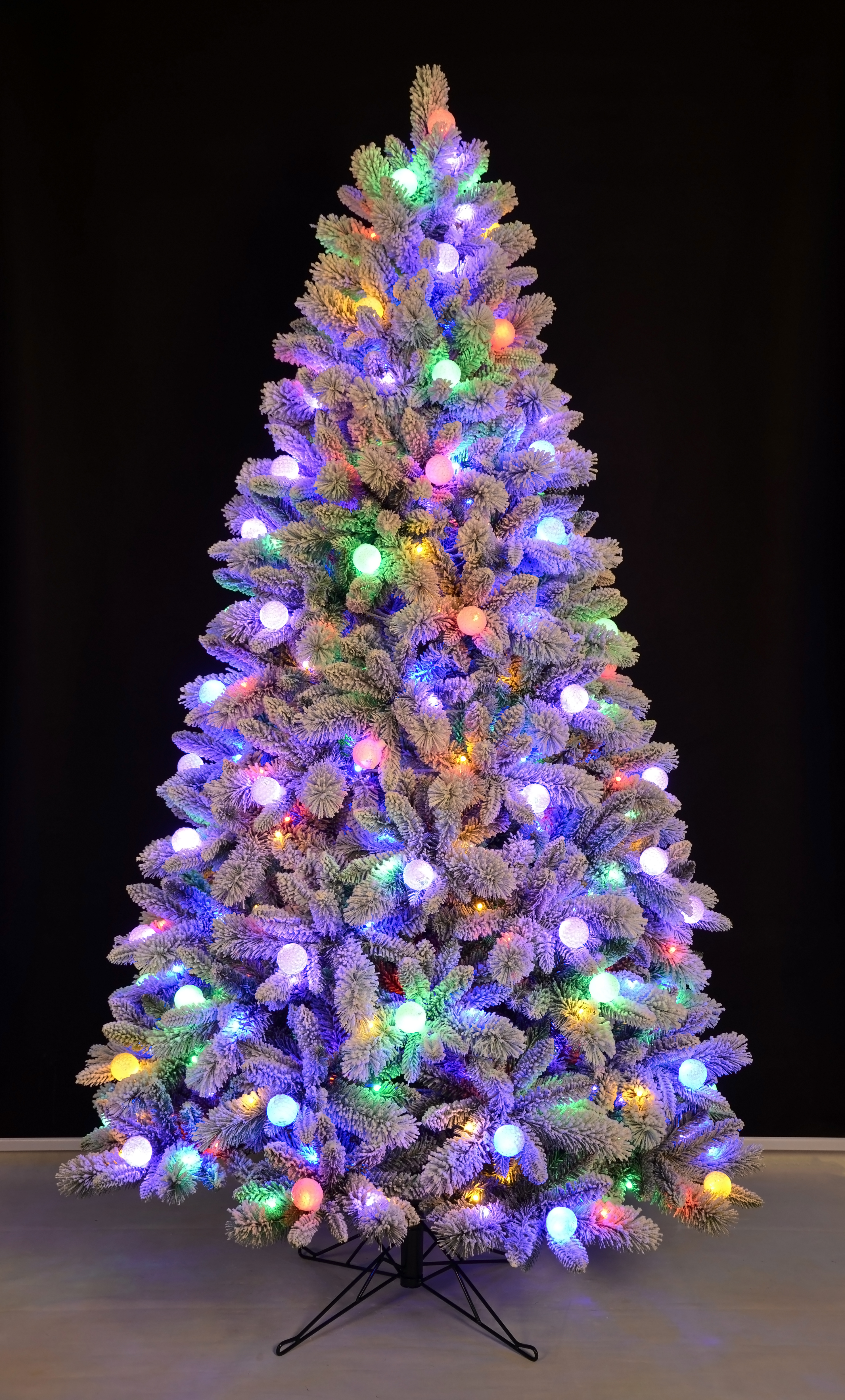 绿色圣诞树 +羊群弦灯