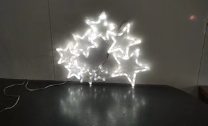 8个PCS刷5点的星星，带有128个白色LED灯和8个功能控制器