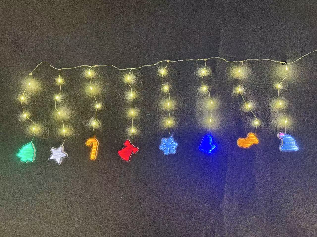 冰柱星窗帘隧道LED弦灯