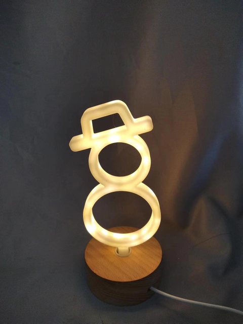 基于木制的雪人创意灯