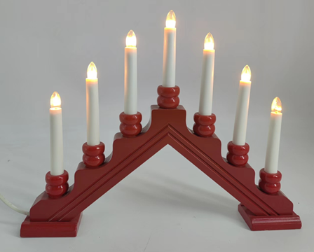 7 LED木制蜡烛桥灯 2