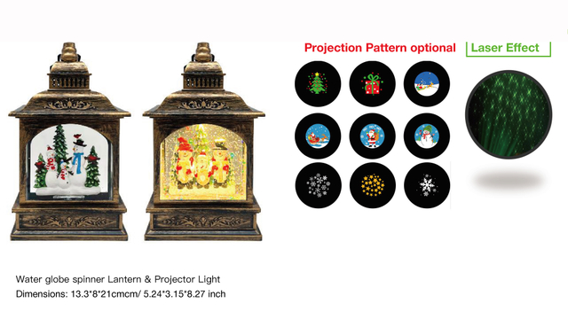 亚克力 提灯造型水灯 投影灯 雪人拿着JOY SR - 31