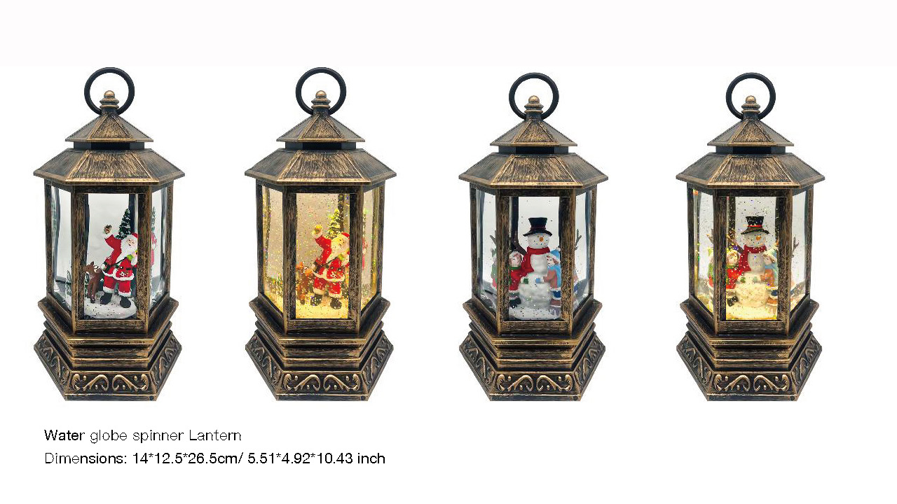 亚克力 提灯造型水灯 圣诞老人/雪人和儿童 SR - 85