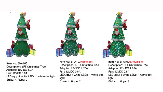 8 英尺圣诞树充气灯