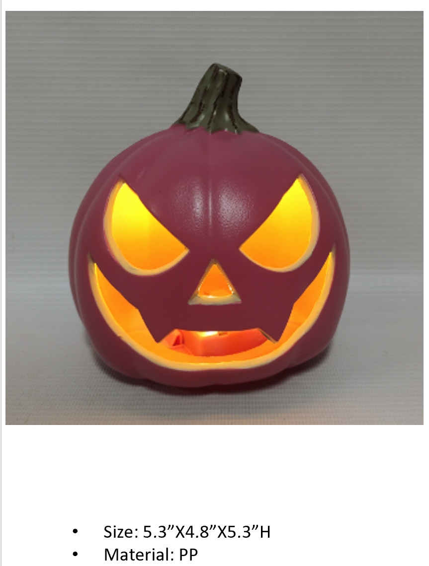 PP 5in 紫色柱南瓜灯模型