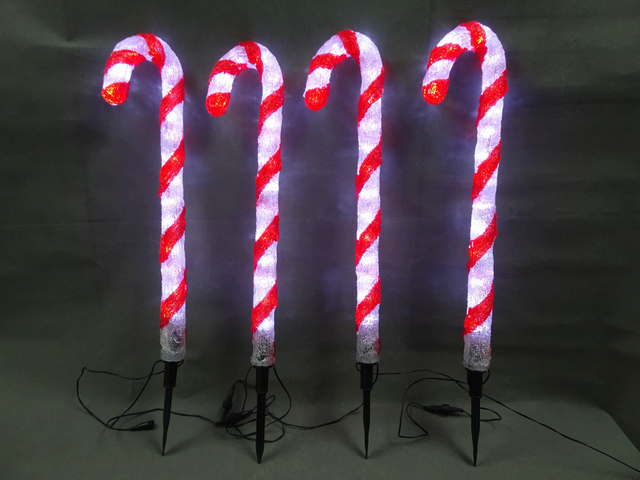 PS 3D 套4拐杖水晶灯 