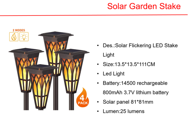 太阳能 LED 闪烁 LED 灯桩和形状太阳能栅栏灯