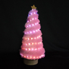 圣诞粉红色迷你树+闪光顶星 