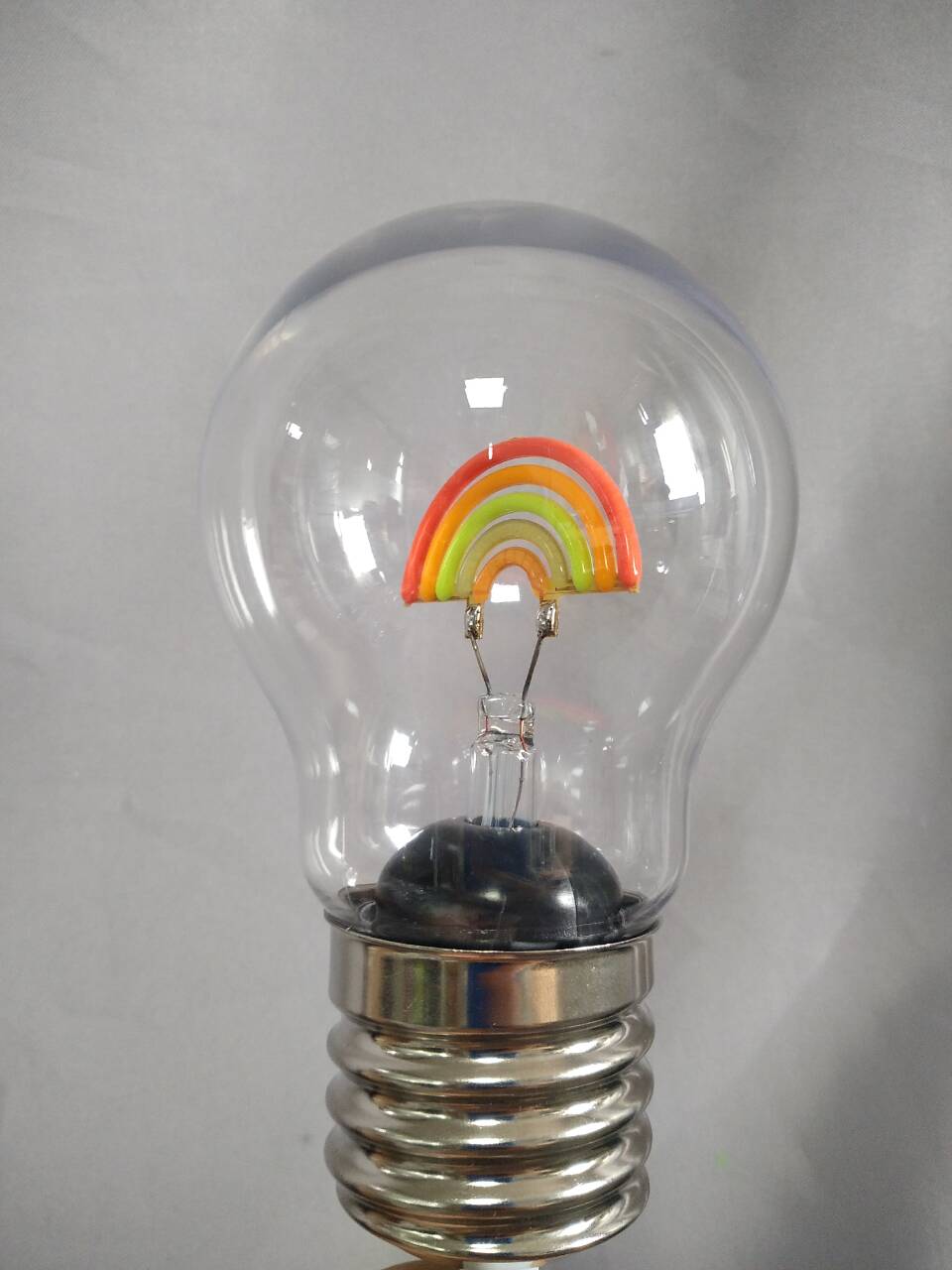 彩虹形宠物灯泡带型C型可充电电池，便携式装饰LED灯