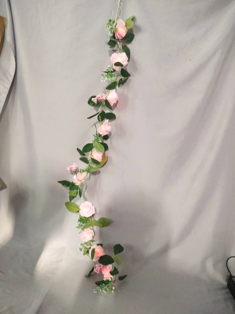 玫瑰形LED弦灯 - 直径为8厘米的盛开，带有透明的AA*2电池盒，非常适合浪漫/装饰照明