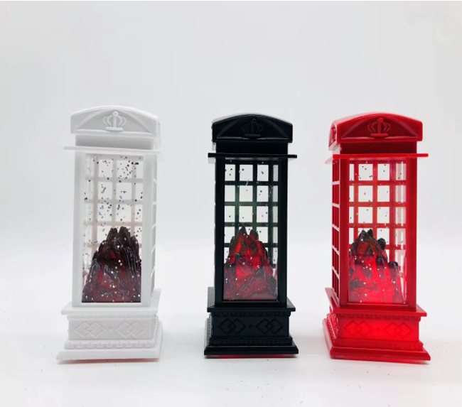 丙烯酸电话摊位水灯燃烧木炭