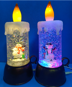 丙烯酸透明蜡烛水灯笼雪人