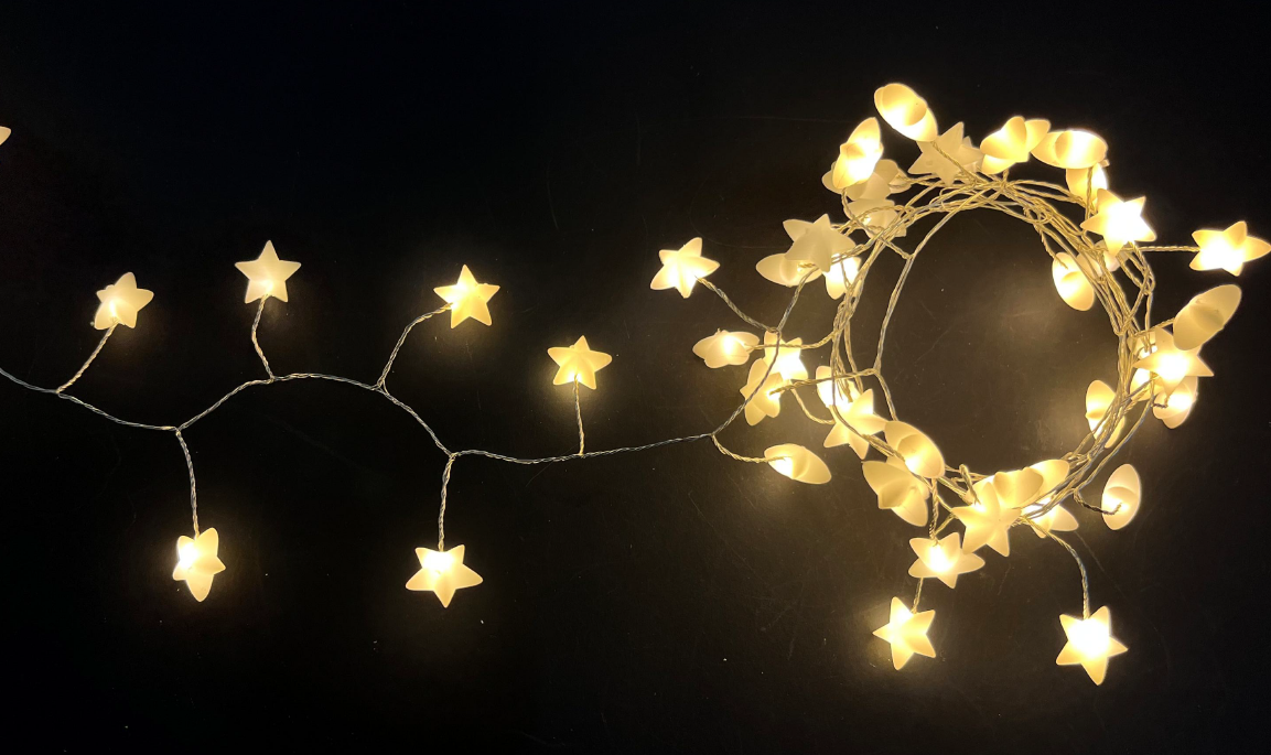 2米 TPE软胶星星/圆球灯串 40灯 3AA电池盒供电